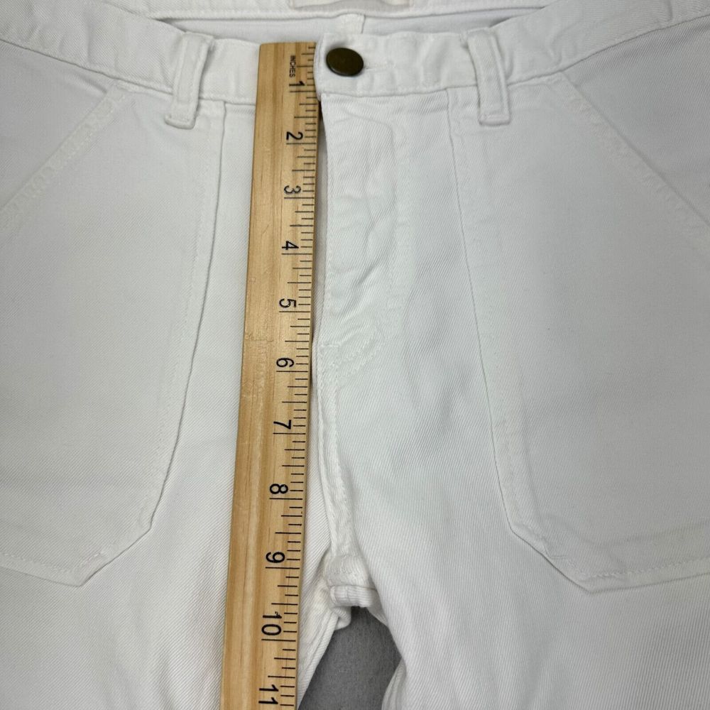 ba&sh Sally Jeans Women's 25 White Blanc Straight Leg Mid-Rise Slim Fit Bash‎ - Picture 4 of 13